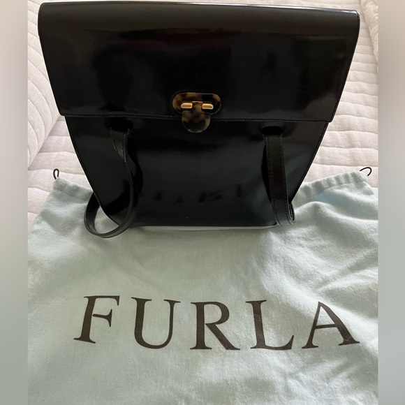 Black leather Furla Bag - Picture 1 of 9